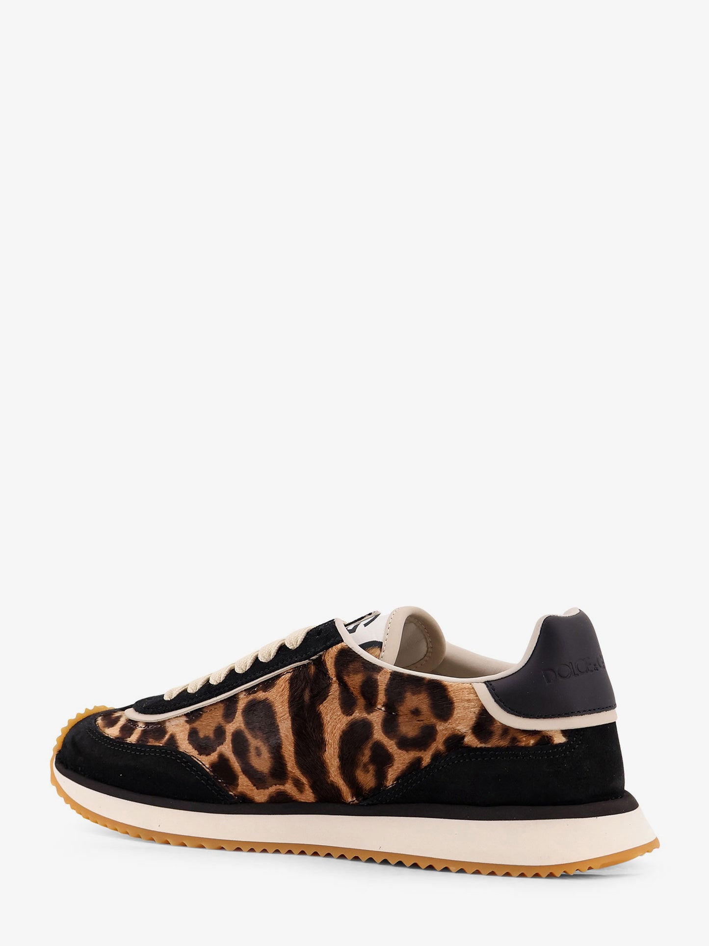 Sneakers in suede con motivo animalier