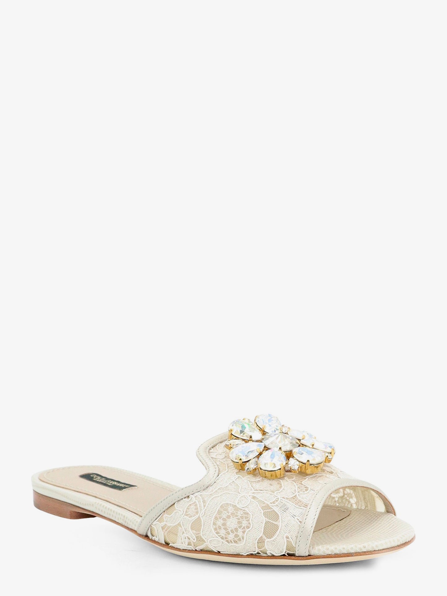 Rainbow lurex lace sandals