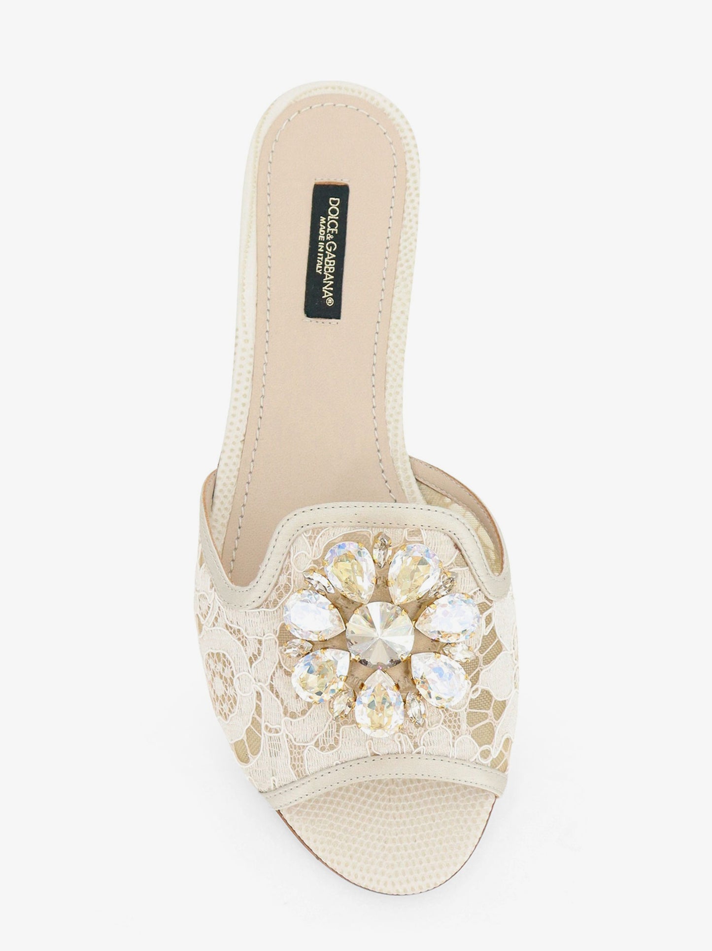 Rainbow lurex lace sandals