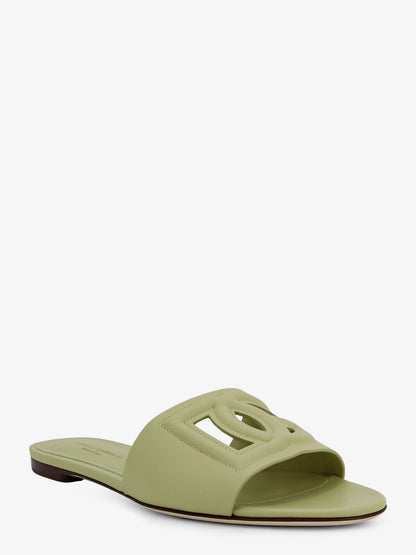 Leather sandals with DG Millennials logo thumbnail