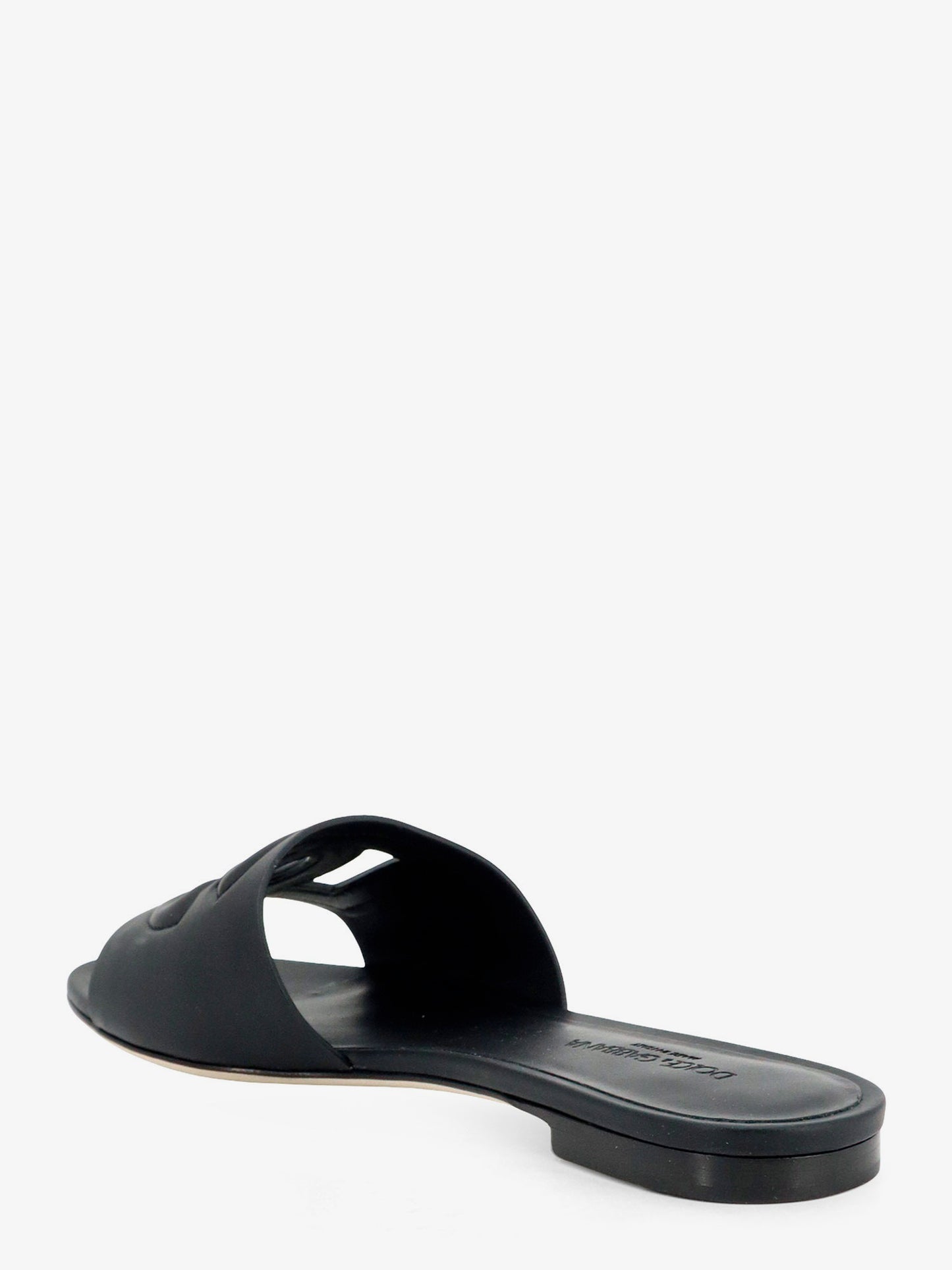 Leather sandals with DG Millennials logo