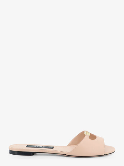 Leather sandals with metal DG logo thumbnail