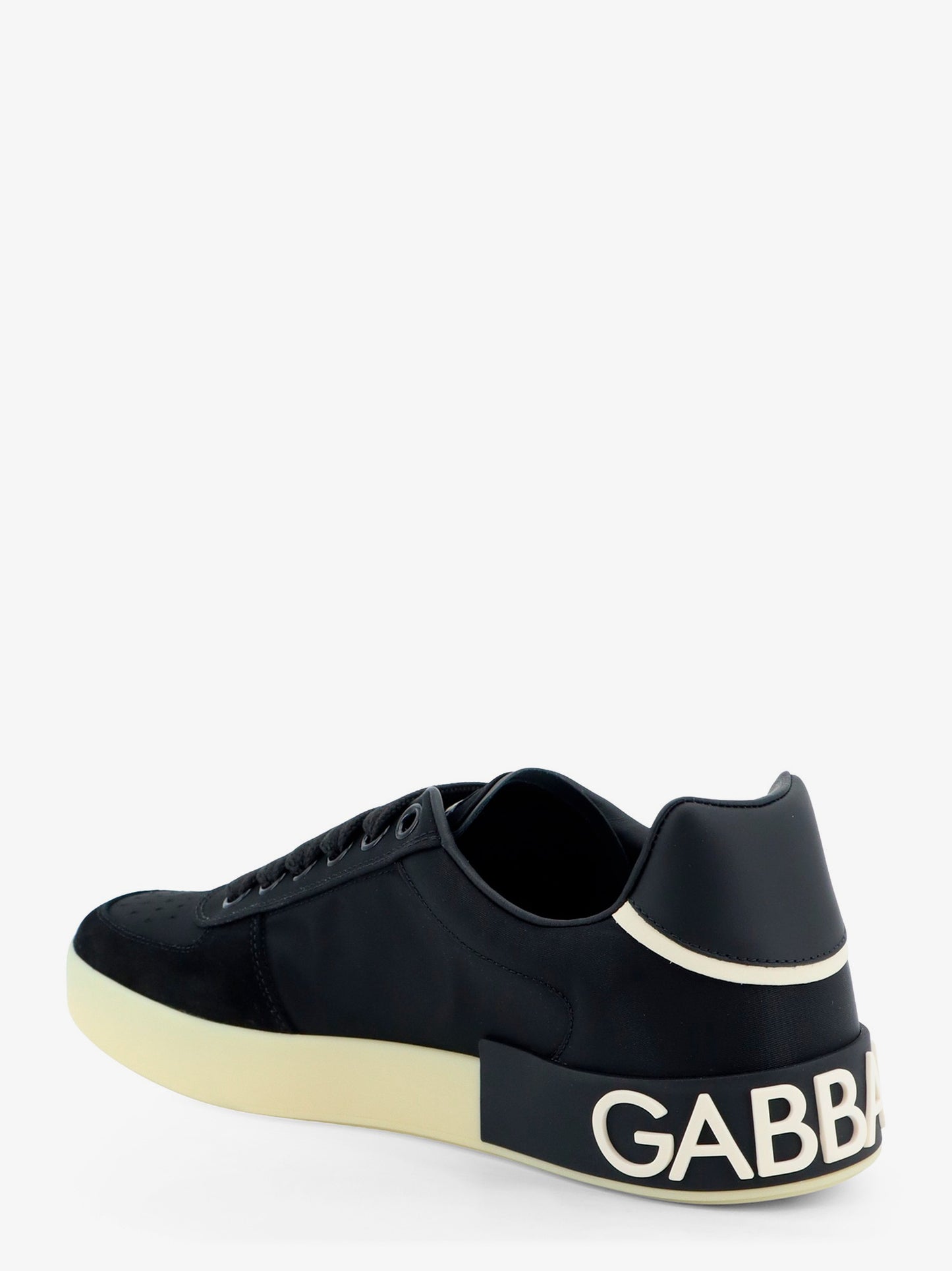 Nylon and suede sneakers with back lettering logo