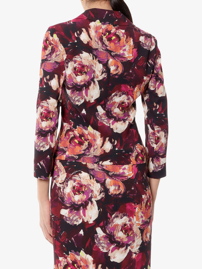 Cady blazer with peonie flower print thumbnail