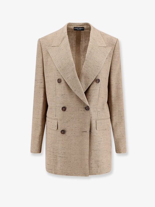 Viscose and linen blazer