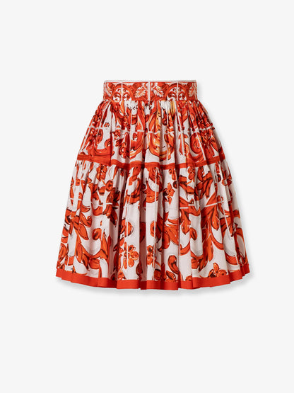 Cotton skirt with Maiolica print thumbnail
