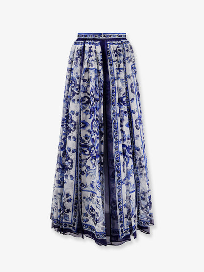 Silk skirt with Maiolica print thumbnail