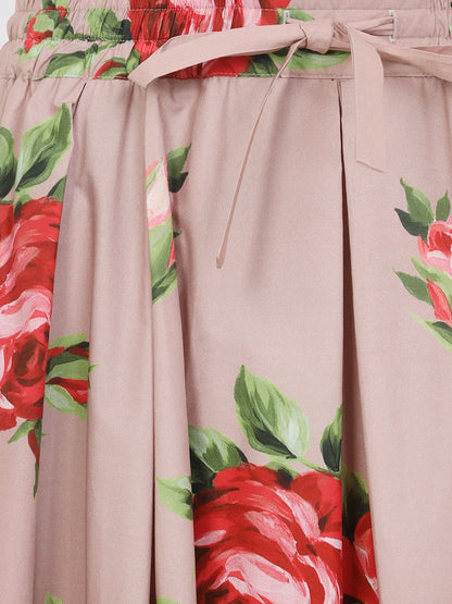 Cotton skirt with iconic print thumbnail