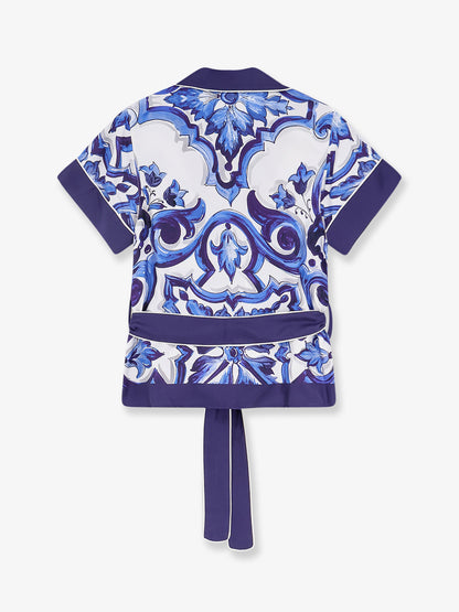 Silk shirt with Maiolica print thumbnail