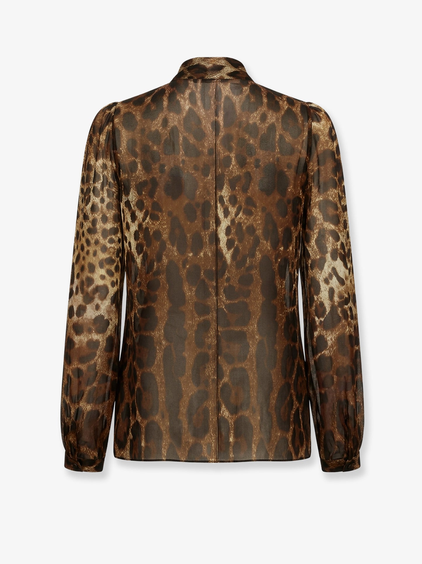 Chiffon shirt with animal print