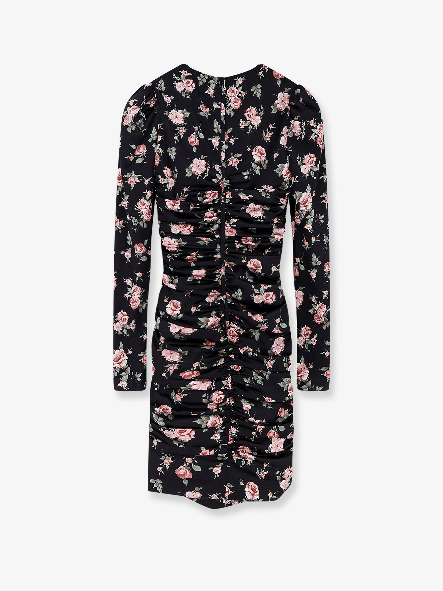 Stretch silk mini dress with iconic print