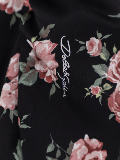 Stretch silk mini dress with iconic print thumbnail