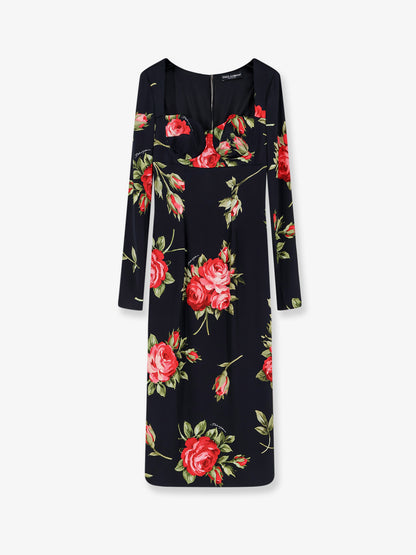 Viscose dress with iconic print thumbnail