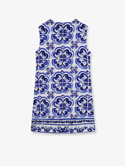 Cotton and viscose dress with Maiolica print thumbnail
