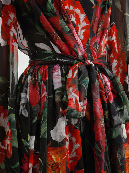 Chiffon dress with floral print thumbnail