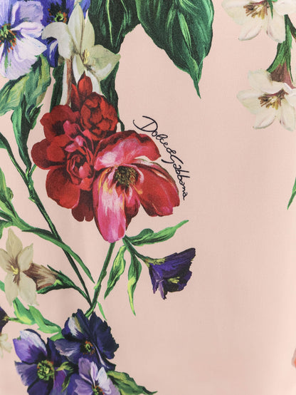 Satin dress with iconic floral print thumbnail