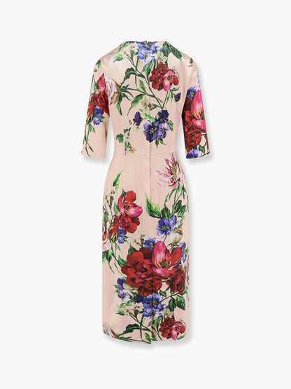 Satin dress with iconic floral print thumbnail