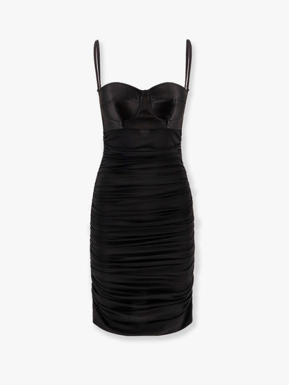 Viscose blend dress with bra detail thumbnail
