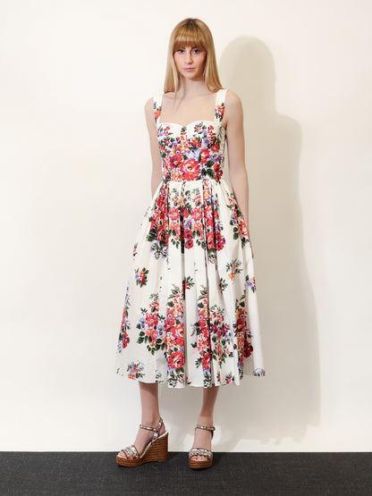 Cotton Midi dress with iconic print thumbnail