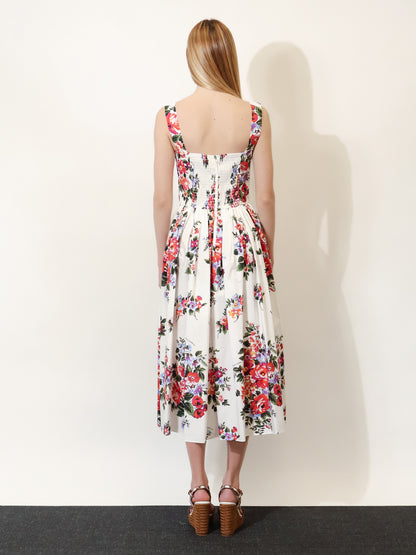 Cotton Midi dress with iconic print thumbnail
