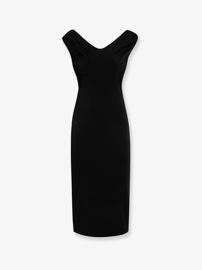 Fitted organzino crêpe dress thumbnail