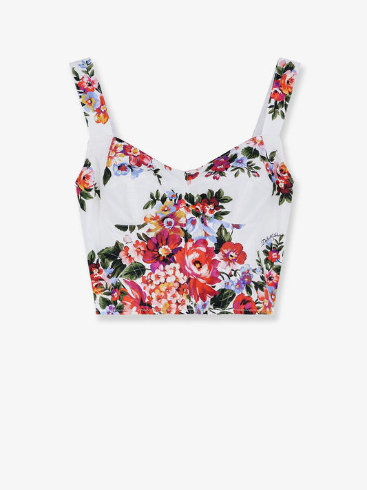Cotton blend Bustier Top