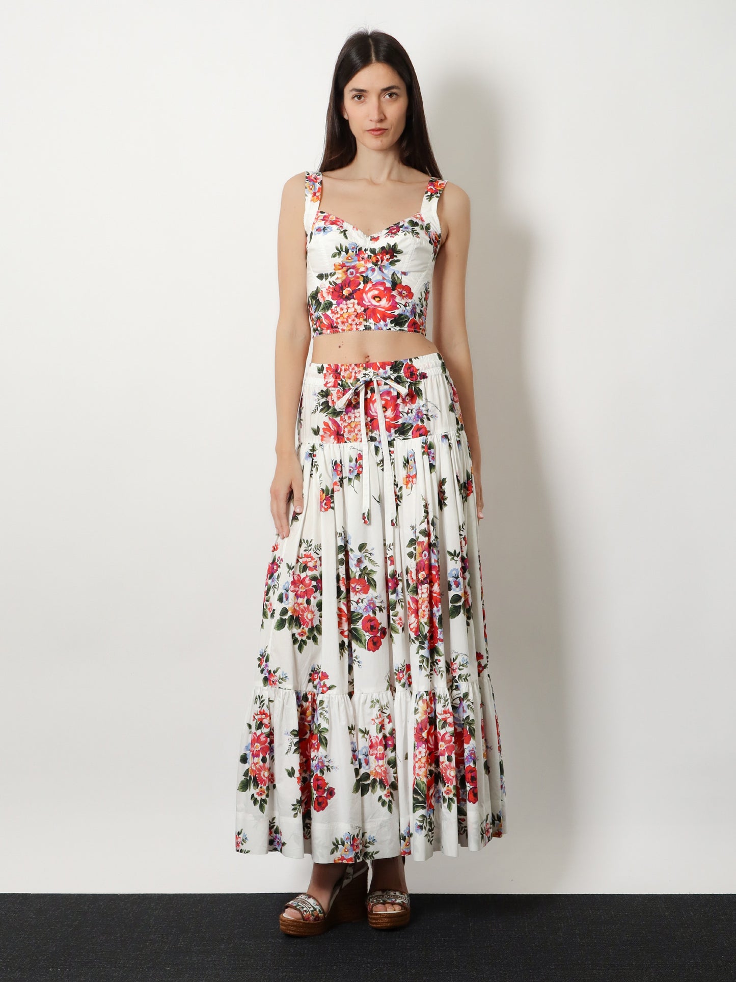 Cotton blend Bustier Top