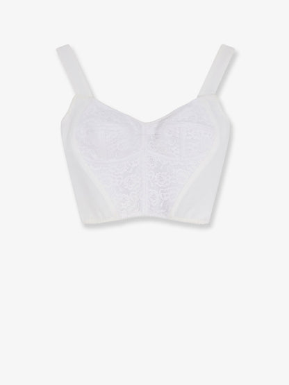 Bustier top with lace inserts thumbnail