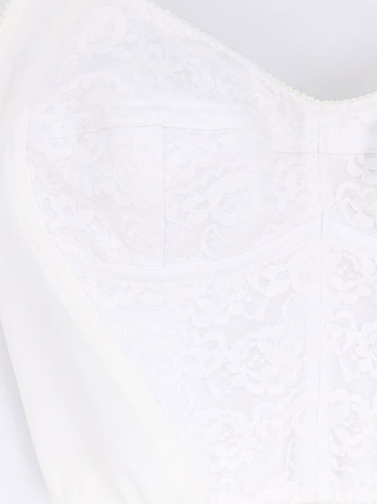 Bustier top with lace inserts thumbnail