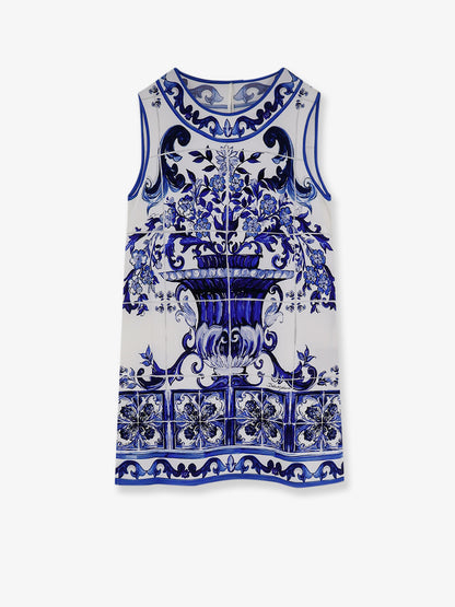 Silk top with Maiolica print thumbnail
