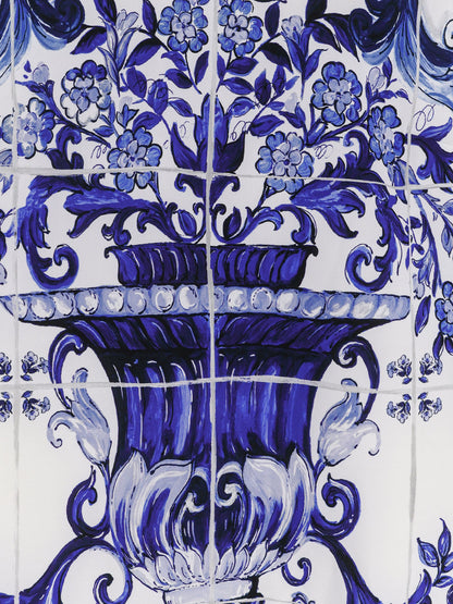 Silk top with Maiolica print thumbnail