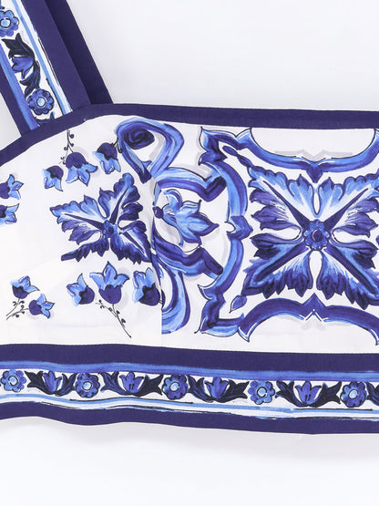 Cotton top with Maiolica print thumbnail