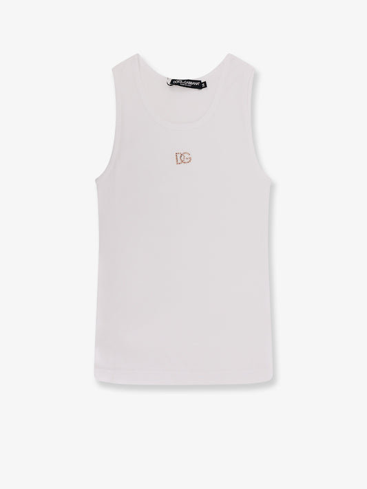 Top in cotone a coste
