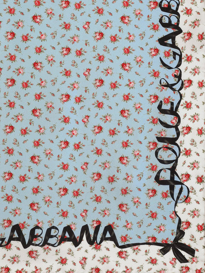Silk foulard with Roselline print thumbnail