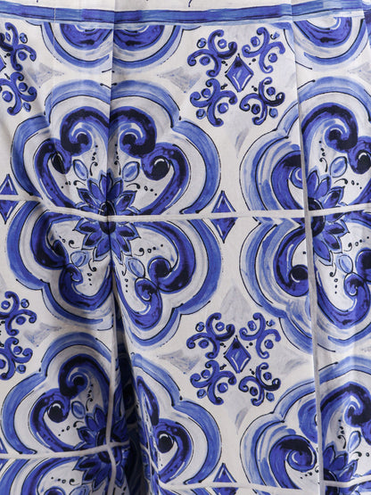 Cotton trousers with Maiolica print thumbnail