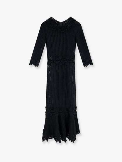Crochet fabric long dress thumbnail