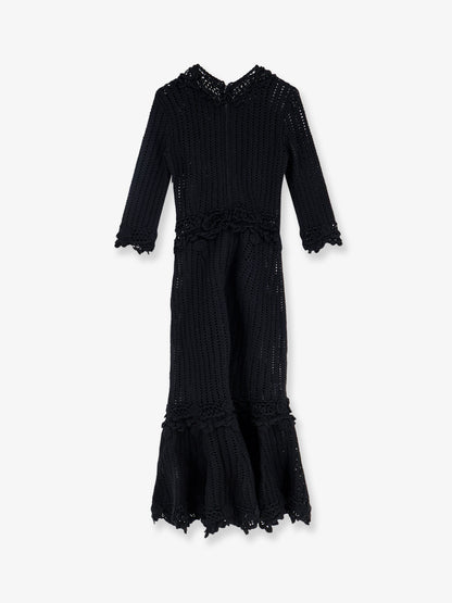 Crochet fabric long dress thumbnail