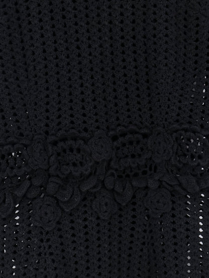 Crochet fabric long dress thumbnail