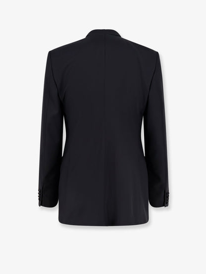 Double-breasted virgin wool blazer thumbnail