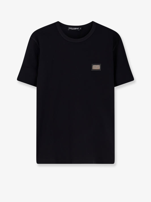 T-shirt in cotone con patch logo
