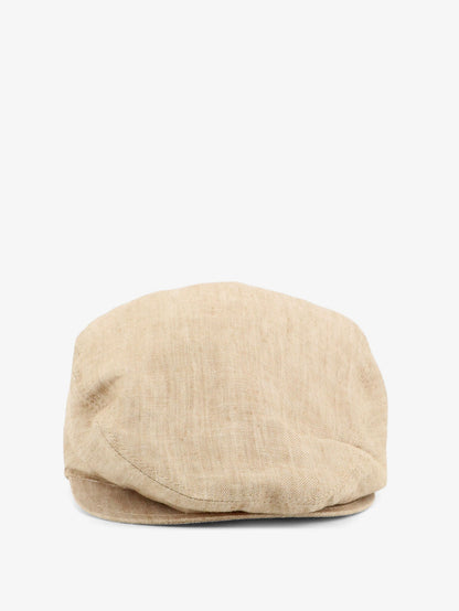 Linen hat with embroidered logo thumbnail