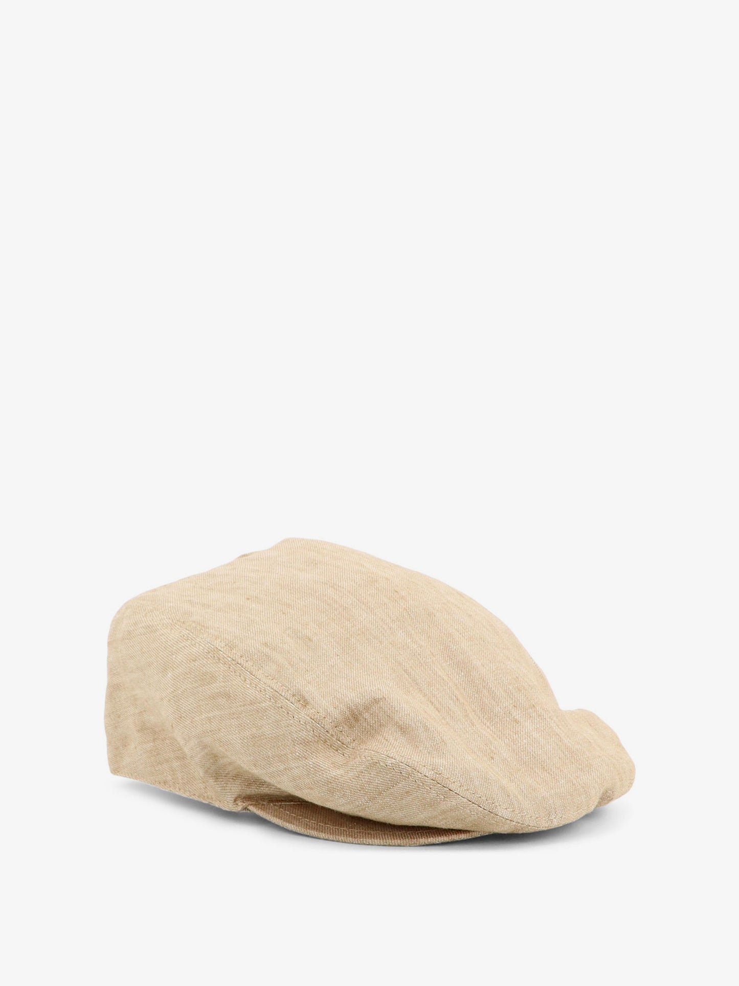 Linen hat with embroidered logo