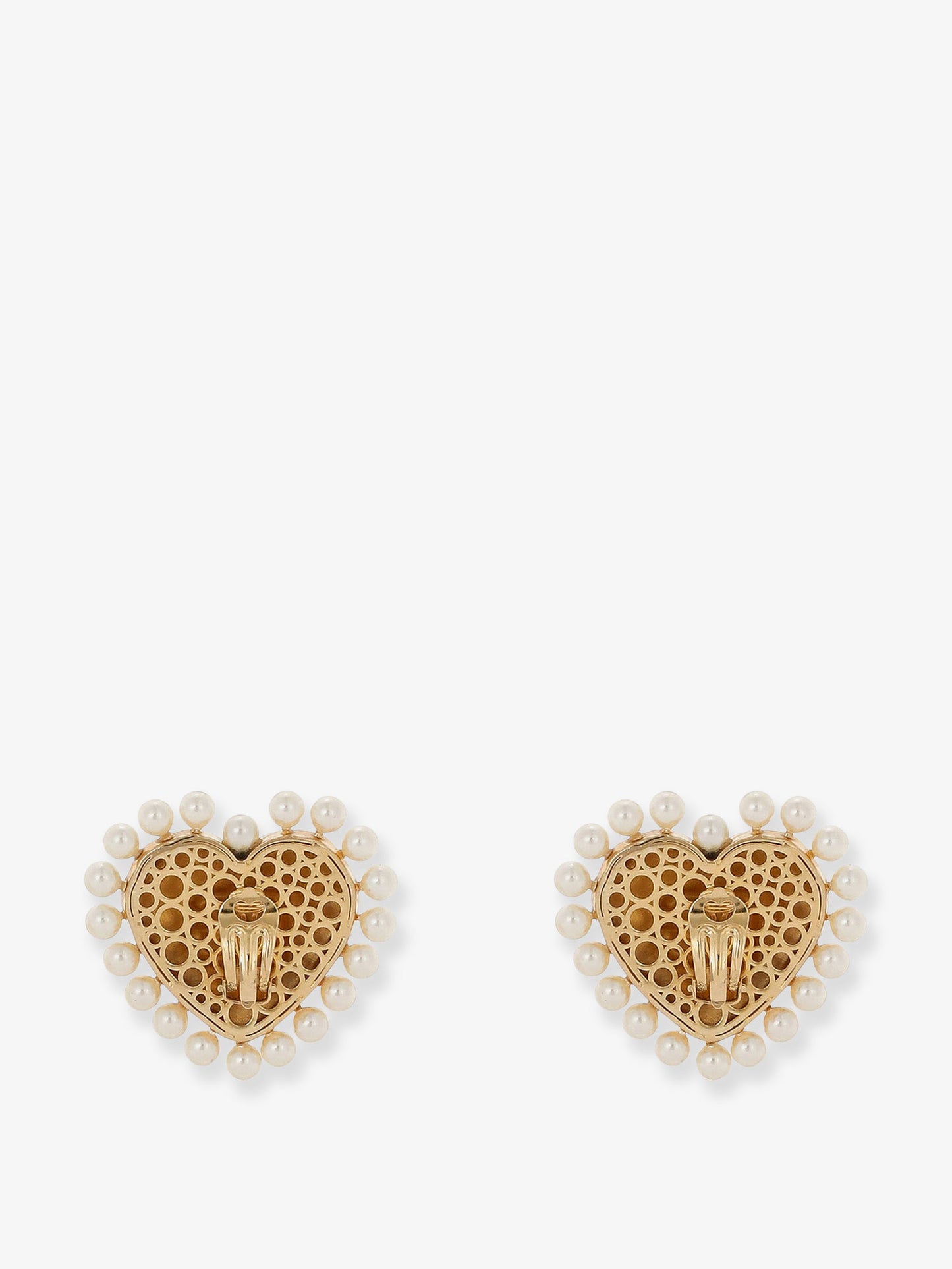 Brass earrings with bead detail