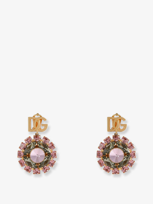 Multicolored brass earrings