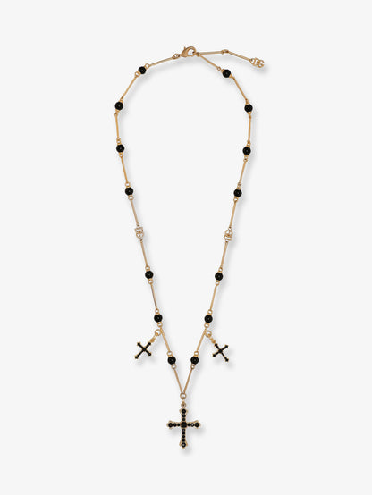 Brass rosary with cross charms thumbnail