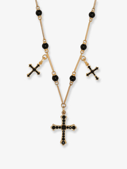 Brass rosary with cross charms thumbnail