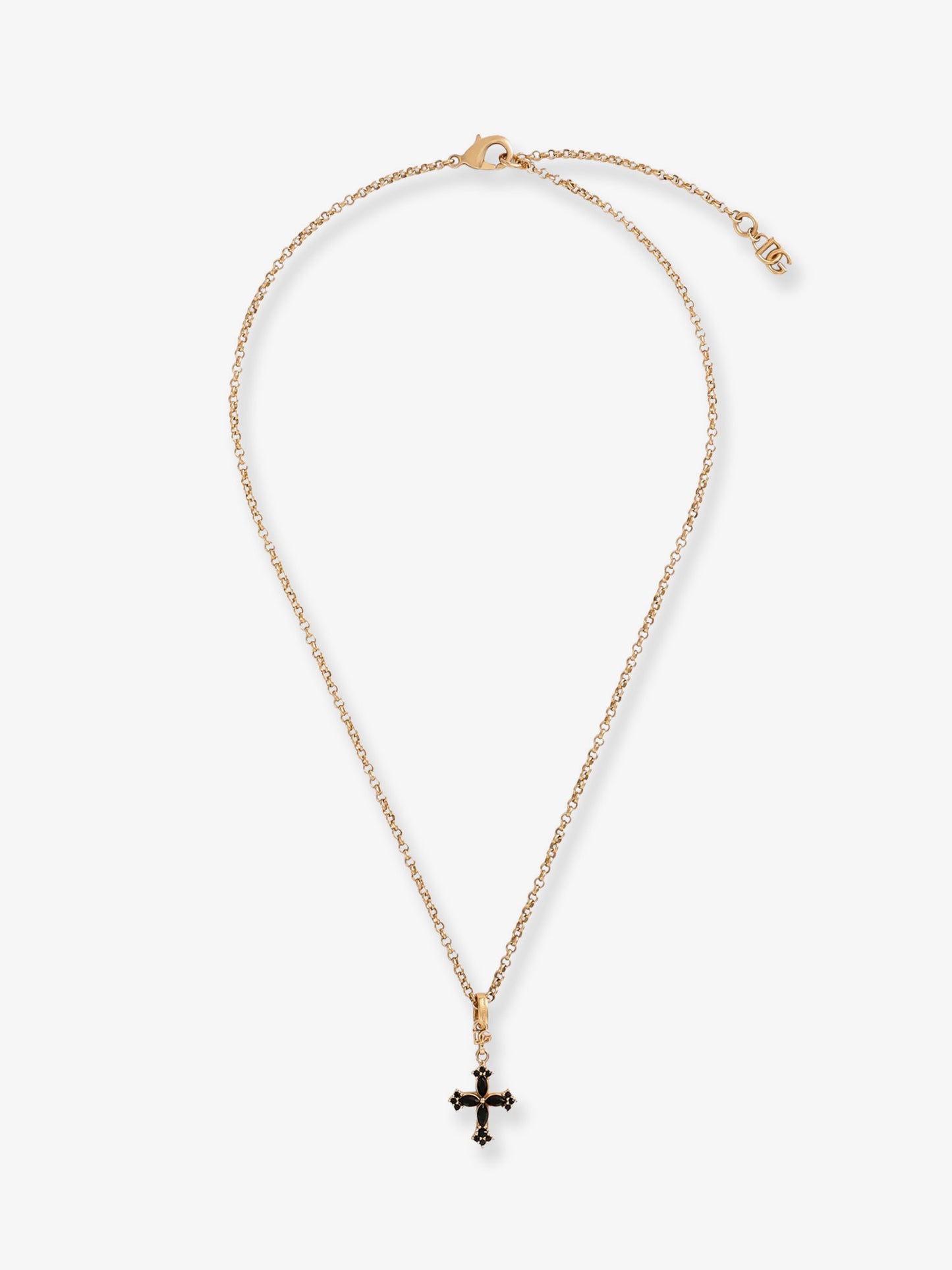 Metal necklace with rhinestone detail