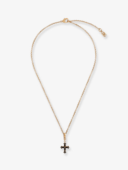 Metal necklace with rhinestone detail thumbnail