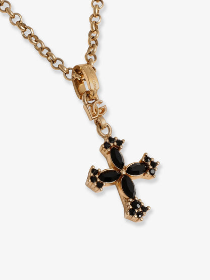 Metal necklace with rhinestone detail thumbnail