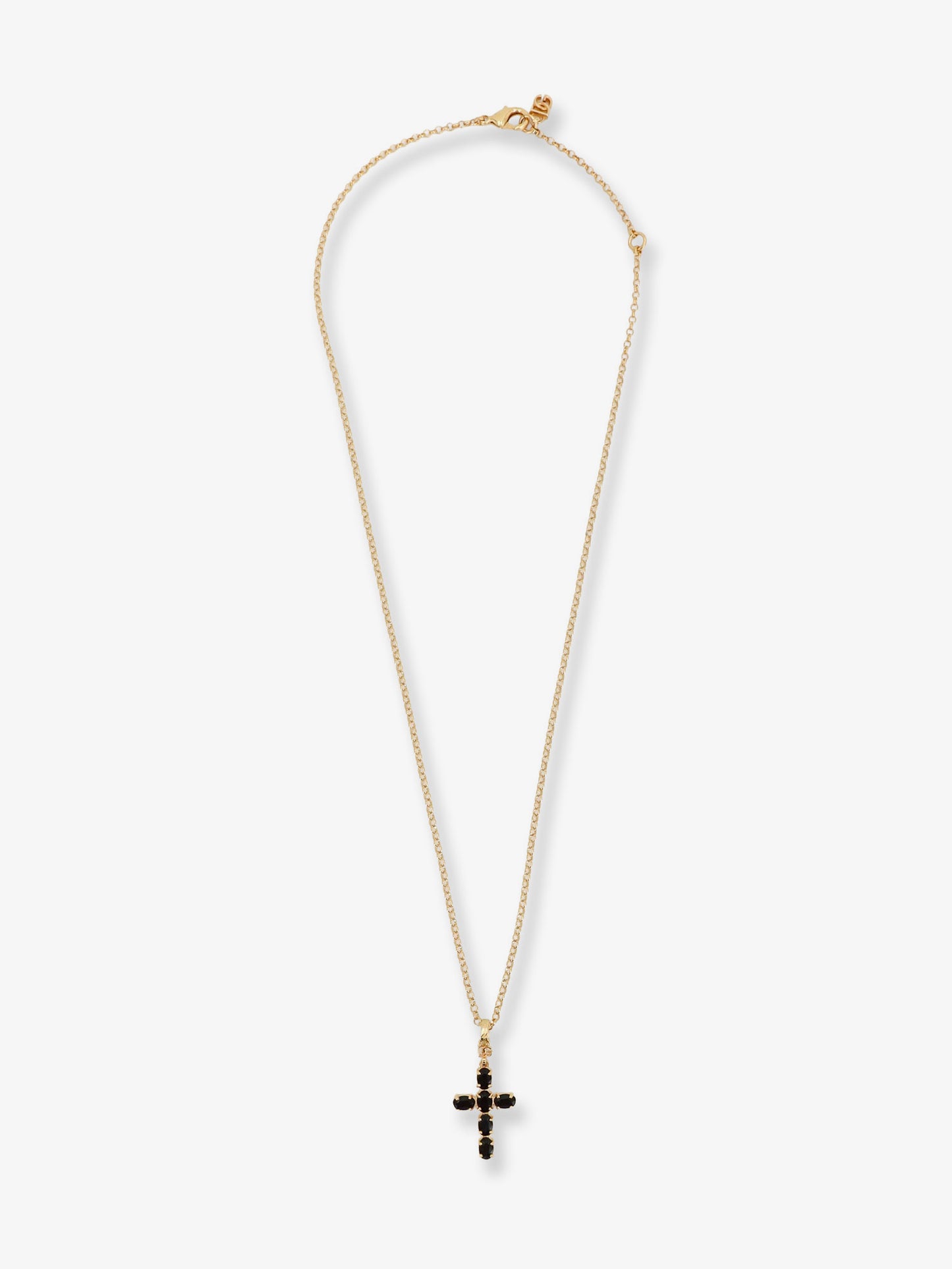 Brass necklace with cross pendant